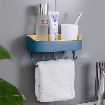 Simple Punch-free Bathroom Wall Mount Rack