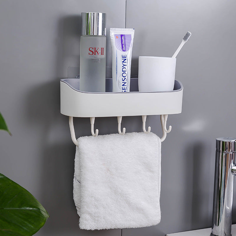 Simple Punch-free Bathroom Wall Mount Rack