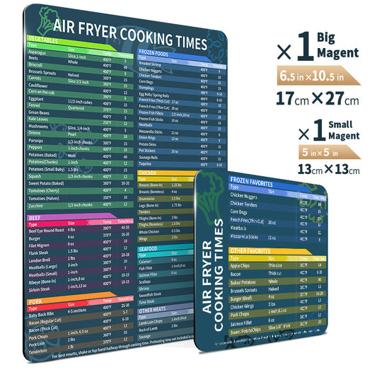 Magnetic Paste Schedule Cooking Time Chart Magnetic Cheat Sheet Magnet SetMagnetic Paste