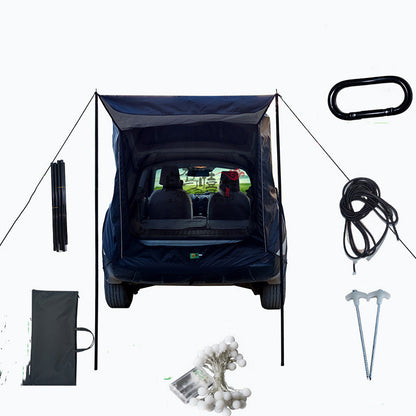 Car Trunk Extension Tent At The Rear Of The Car