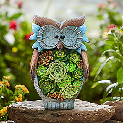 Solar Owl Led Light Outdoor Decorative Light Courtyard Decoration Resin Crafts Courtyard Lawn Night View Gift Lighting Decoration