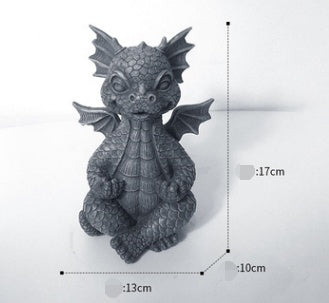 Garden Dragon Resin Crafts Statue Outdoor Home Desktop Decoration Ornaments