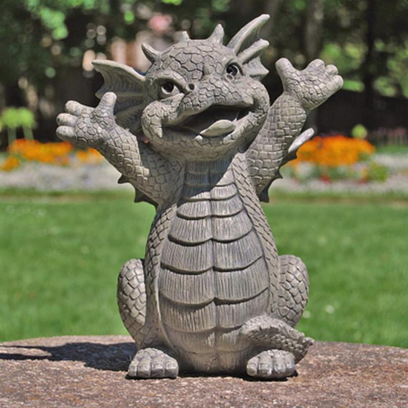 Garden Dragon Resin Crafts Statue Outdoor Home Desktop Decoration Ornaments