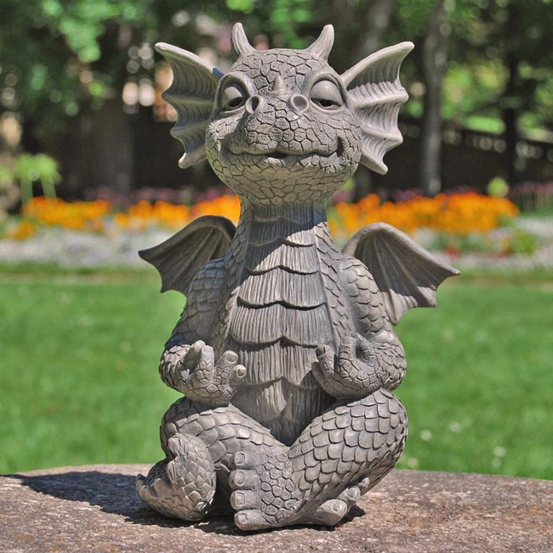 Garden Dragon Resin Crafts Statue Outdoor Home Desktop Decoration Ornaments