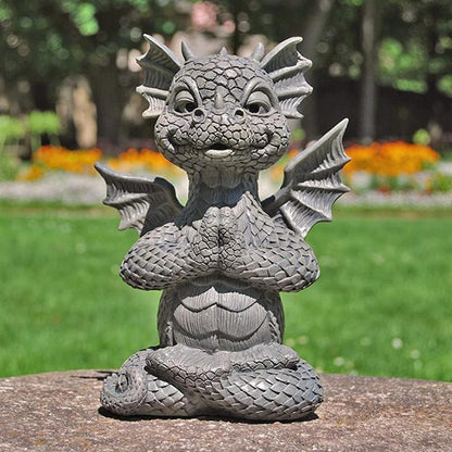 Garden Dragon Resin Crafts Statue Outdoor Home Desktop Decoration Ornaments