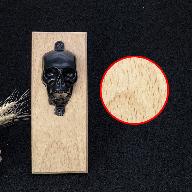 Skeleton Shaped Fridge Magnet Wall-Mounted Wooden Bottle Opener