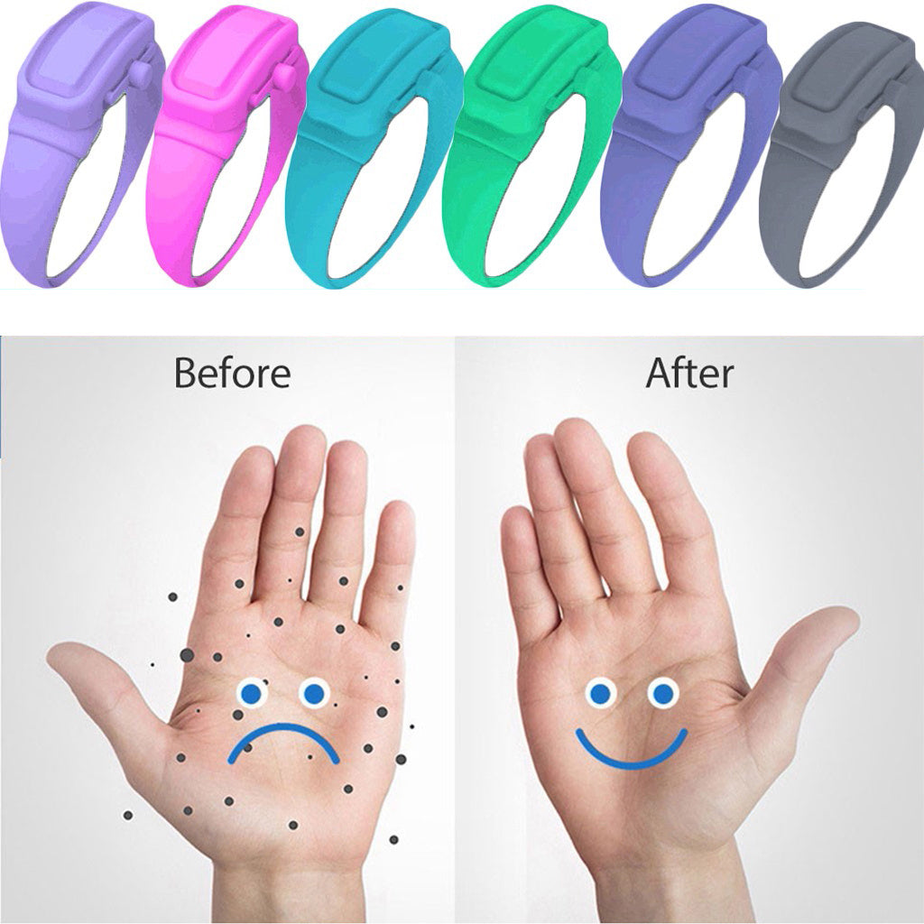 Portable Hand Sanitizer Disinfectant  Bracelet Wearable Hand Wash Gel Dispenser