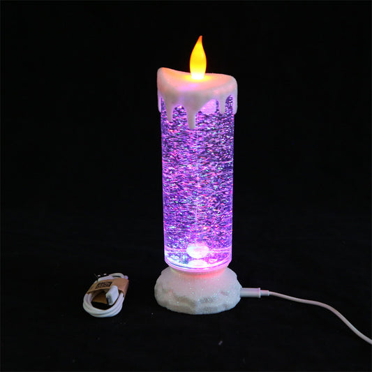 Glass Candle Colorful Fantasy Cartoon Led Night Light Usb Power-Saving