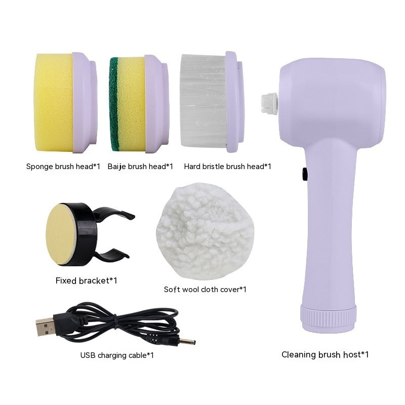 Electric Cleaning Brush 4 In 1 Spinning Scrubber Handheld Electric Cordless Cleaning Brush Portable