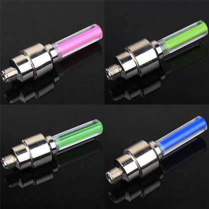 Neon Lights Tyre Wheel Valve Cap Light LED Car Tire Valve Caps Air Cover Tire Rim Valve Wheel Stem Cap Bike Light