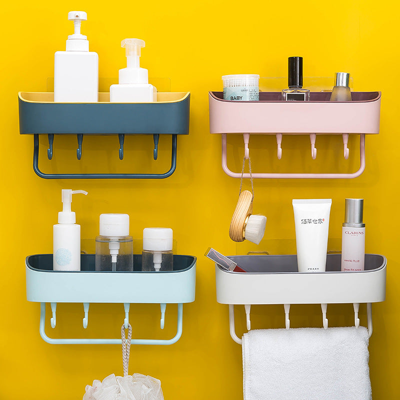 Simple Punch-free Bathroom Wall Mount Rack