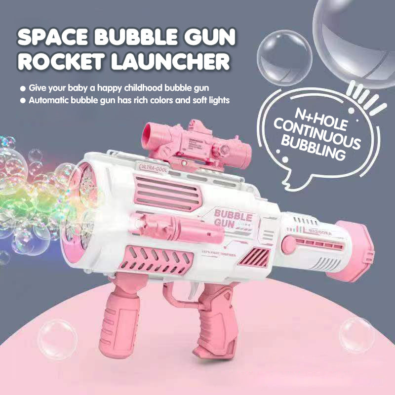 Bubbles Gun Kids Toy Rocket Soap Bubble Machine Guns Automatic Blower Portable Pomperos Toy For Children Gift