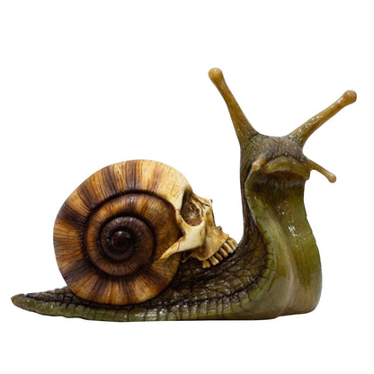 Snail Skull Sculpture Gothic Decoration Snail Statue Patio Snail Figurine Crafts Home Decoration Accessories Kawaii Room Decor