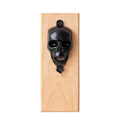 Skeleton Shaped Fridge Magnet Wall-Mounted Wooden Bottle Opener