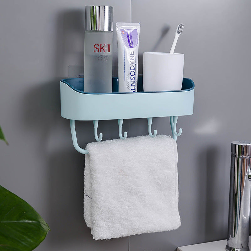 Simple Punch-free Bathroom Wall Mount Rack