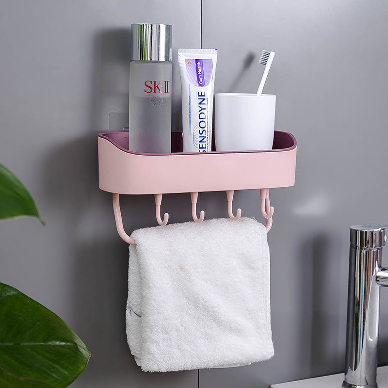 Simple Punch-free Bathroom Wall Mount Rack