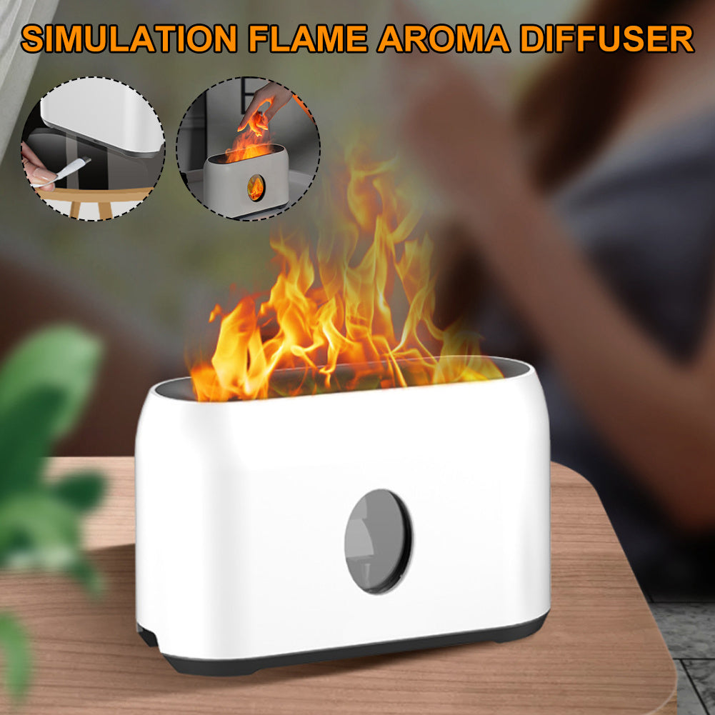 Simulation Flame Mute Aroma Diffuser Humidifier