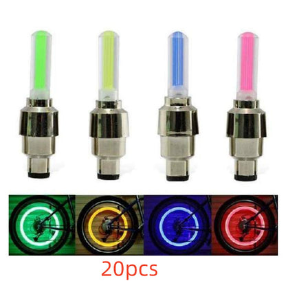 Neon Lights Tyre Wheel Valve Cap Light LED Car Tire Valve Caps Air Cover Tire Rim Valve Wheel Stem Cap Bike Light